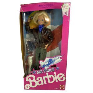 Air Force Pilot Barbie Stars n Stripes Doll 1990 Mattel #3360 Vintage NRFB